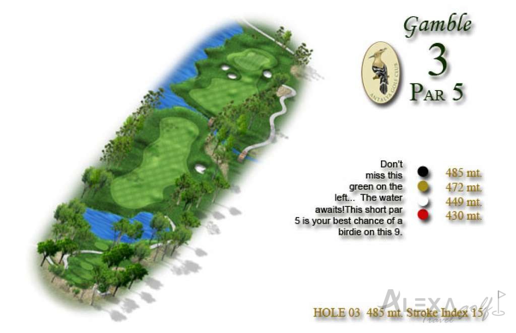 Hole 3 — Original PGA Sultan course planner