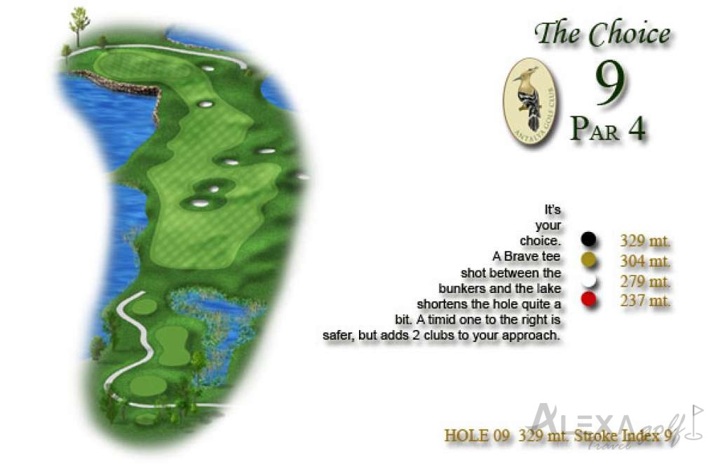 Hole 9 — Original PGA Sultan course planner