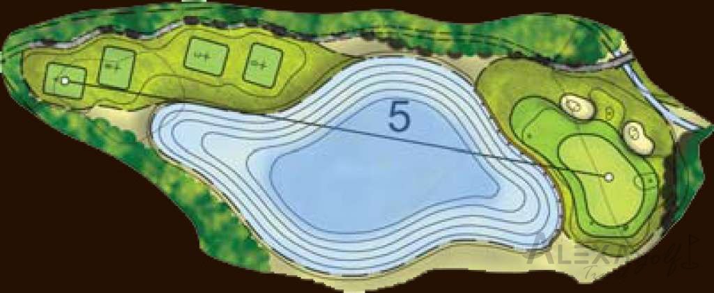 Hole 5 — Original Montgomerie hole diagrams