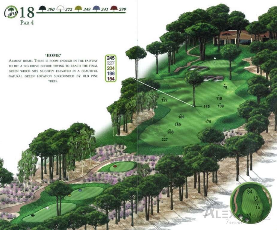 Hole 18 — Original Carya course planner
