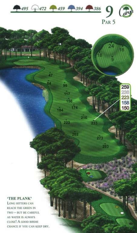 Hole 9 — Original Carya course planner
