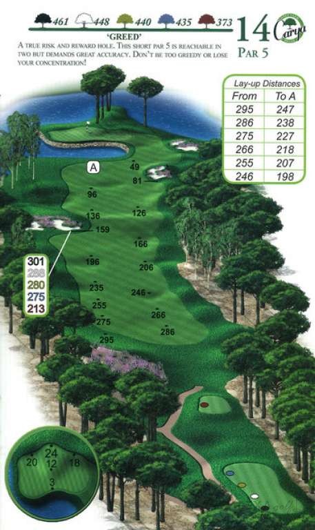 Hole 14 — Original Carya course planner