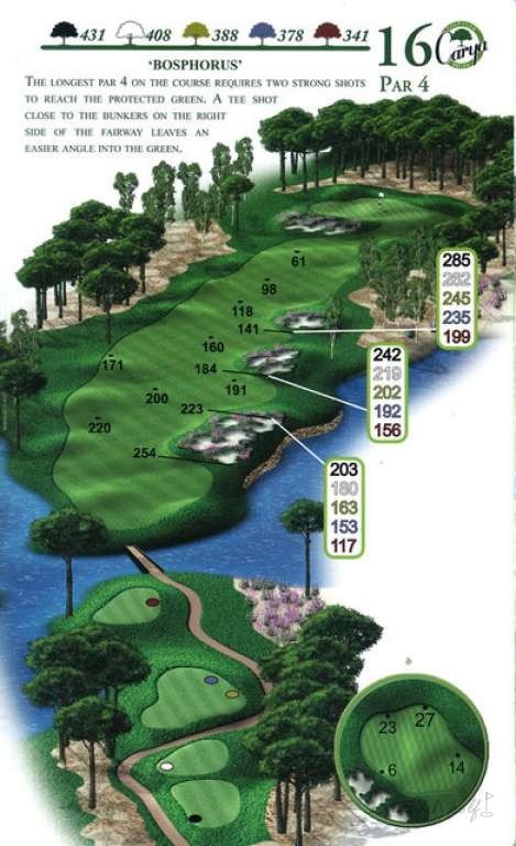 Hole 16 — Original Carya course planner