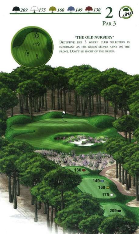 Hole 2 — Original Carya course planner