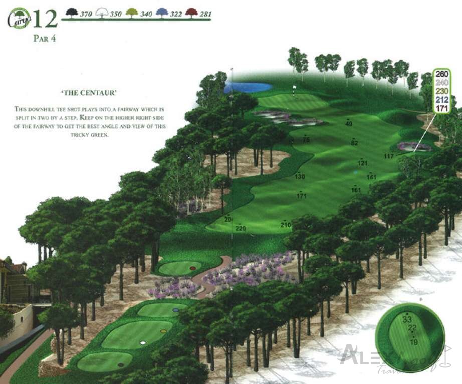 Hole 12 — Original Carya course planner