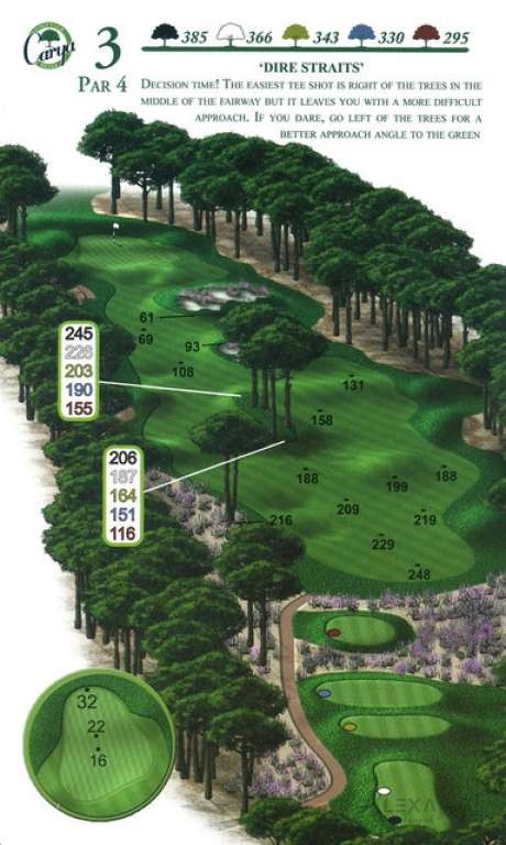 Hole 3 — Original Carya course planner