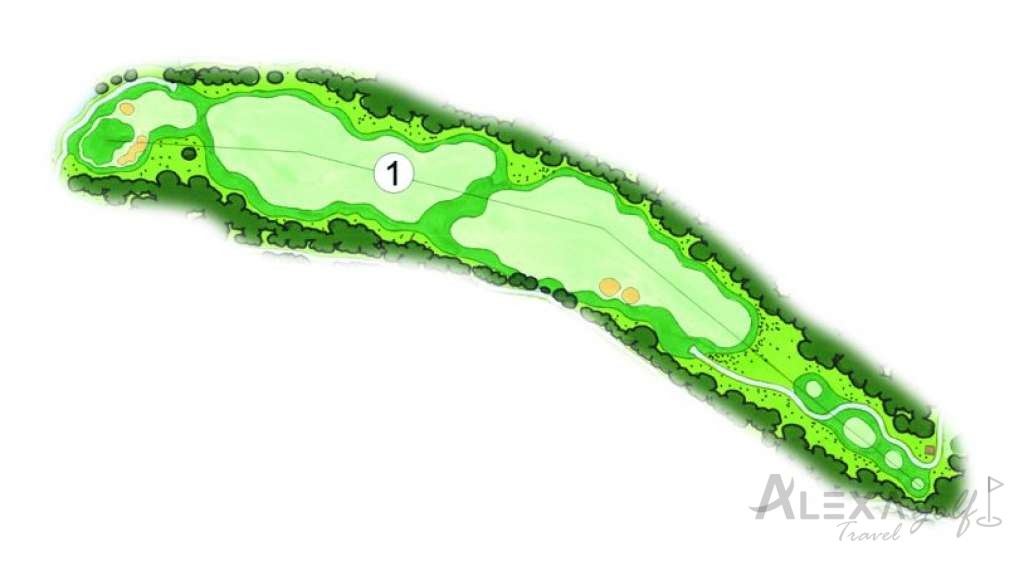 Pines — hole 1 — Original Sueno Pines planner