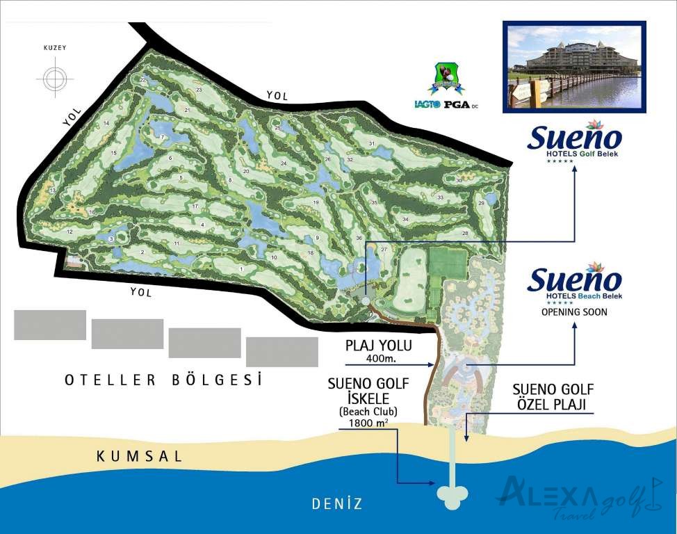 Historic Sueno resort and course overview — Original Sueno Pines planner