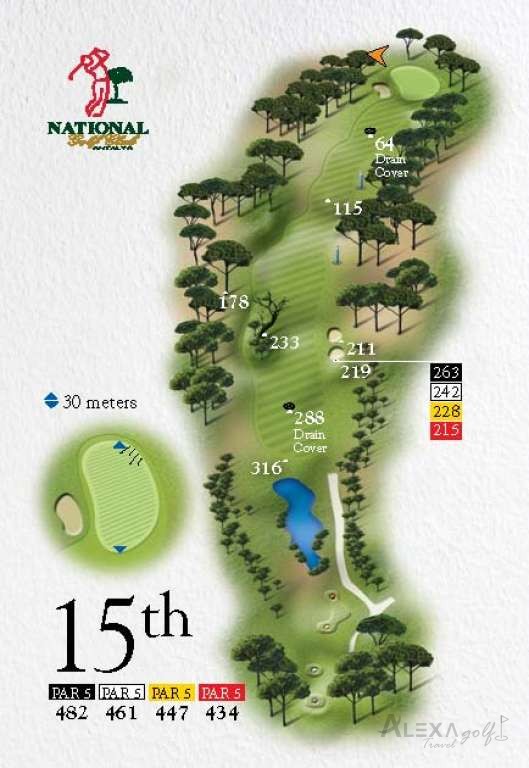 National — hole 15 — Original National course planner