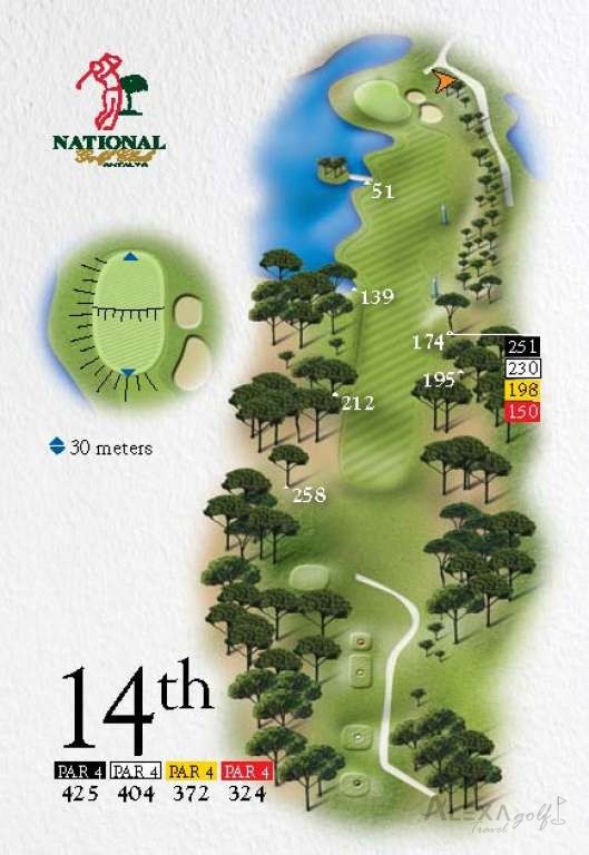 National — hole 14 — Original National course planner