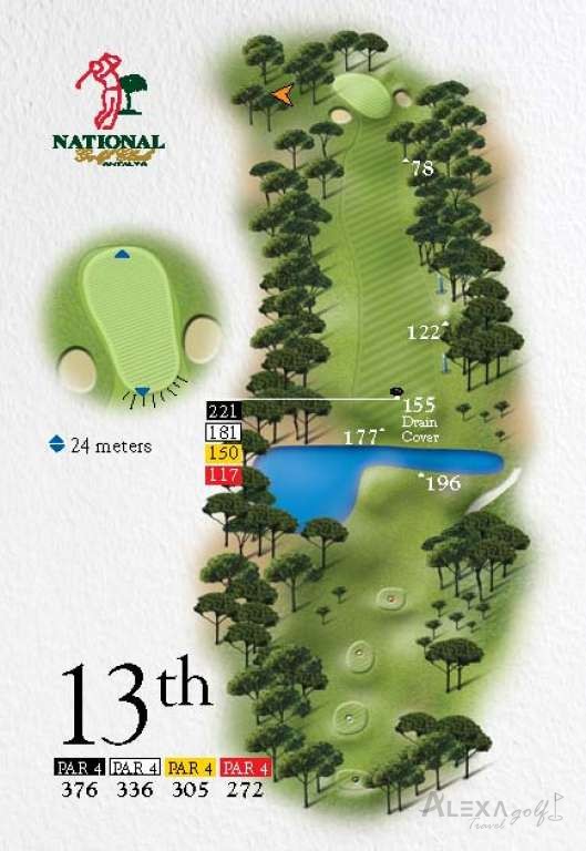 National — hole 13 — Original National course planner