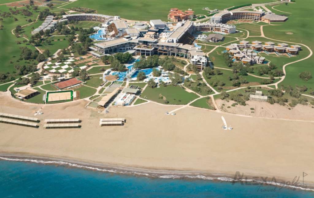 LykiaWorld Antalya resort and Mediterranean beachfront from above